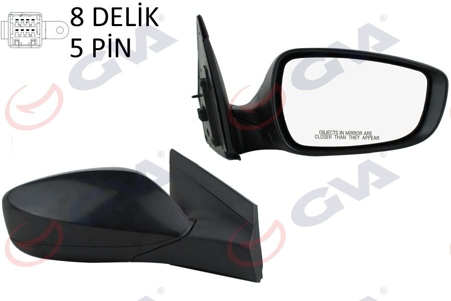 DIŞ DİKİZ AYNASI SAĞ BLUE 12 ELEKTRİKLİ ISITMALI SİYAH KAPAK KONVEKS 5 FİŞ VM-6451ER