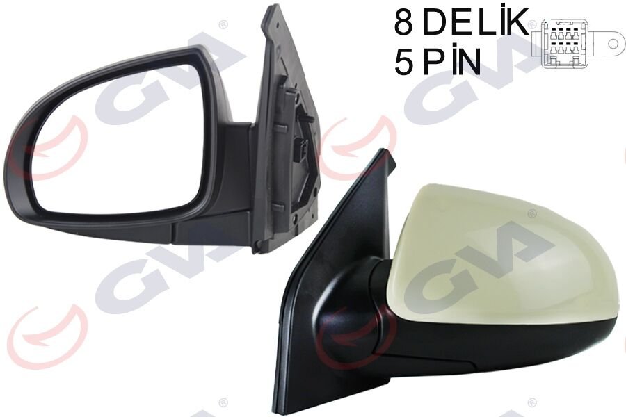 DIŞ DİKİZ AYNASI SOL PICANTO 06 ELEKTRİKLİ ISITMALI ASTARLI KONVEKS VM-753EHPL