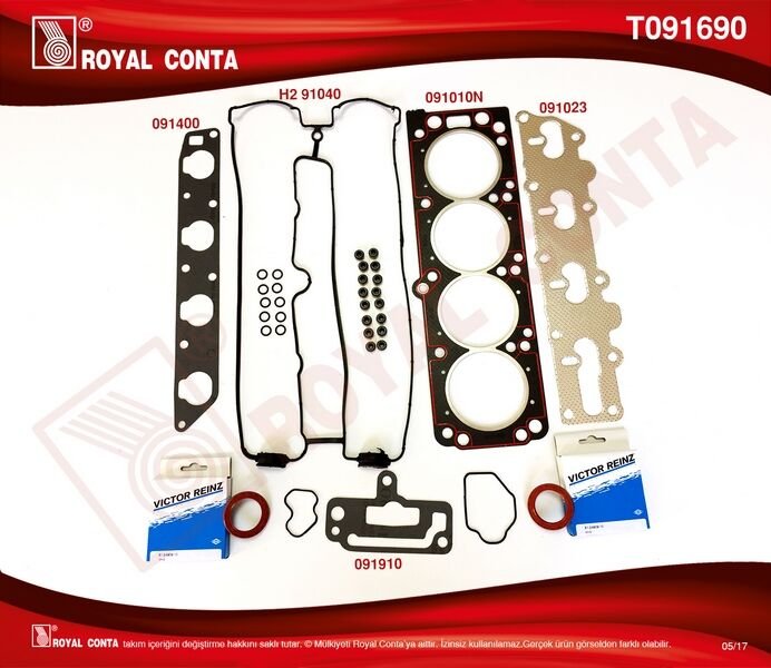 ÜST TAKIM CONTA VECTRA B 96 02 ASTRA F 95 98 OMEGA B 94 99 VECTRA A 92 95 2.0 16V X20XEV 136HP KEÇELİ-SUBAP LASTİKLİ