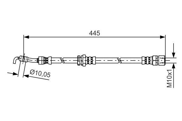 FREN HORTUMU SAĞ; ARKA. 445.00 MM