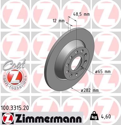 ARKA FREN AYNASI GOLF V-V-PASSAT 05 JETTA III-TOURAN 03 TIGUAN 07 A3 04 OCTAVIA 04 LEON 286x12x9DL 986479247-986479B93-DF4558