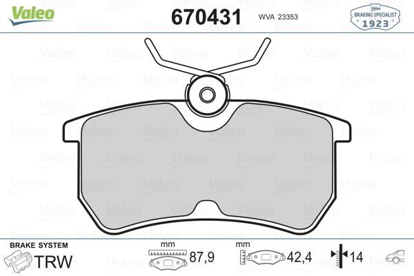 ARKA FREN BALATASI FOCUS I 98 04 FIESTA VI 17 GDB1354