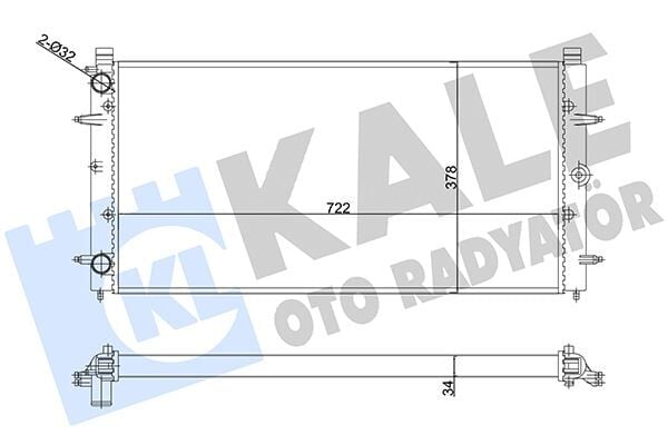 SU RADYATÖRÜ VW TRANSPORTER IV 1.8 1.9D-TD 2.4 2.5TDI 92-03 MT AC NAC MEKANİK 722x378x32 701121253K-701121253M