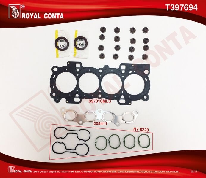ÜST TAKIM CONTA SKT KEÇELİ S LASTİKLİ SUBAP KAP.CONTASIZ FOCUS-FIESTA 1.6 16V ZTECH SE MOTOR