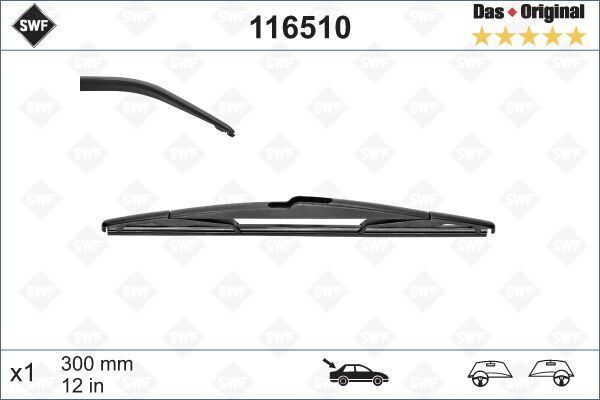 SİLECEK SWF 30cm x1 ARKA TWNG 03/93 -TOYOTA AYGO YARIS 02/01 SCENİC 2.09 C1 107