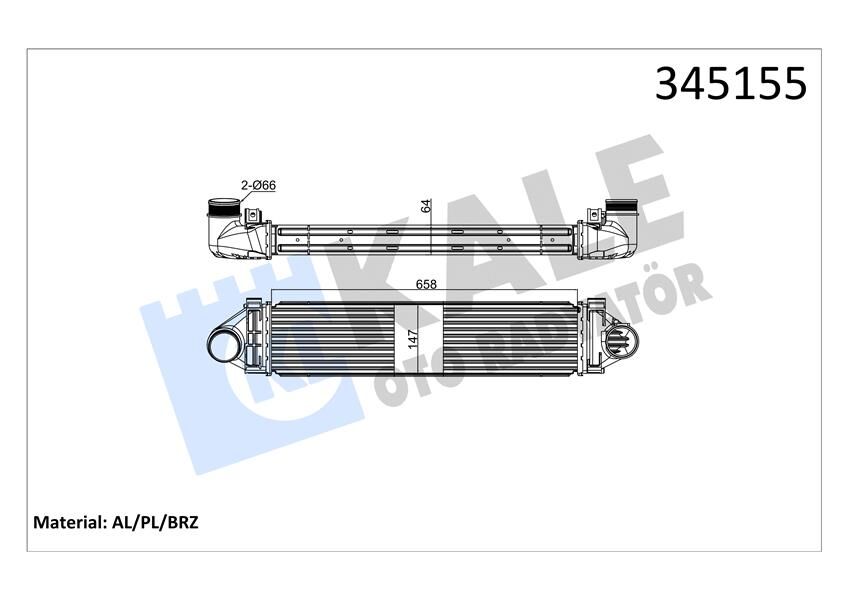 İNTERCOOLER AL/PL/BRZ FOCUS-MONDEO IV S-MAX-DISCOVERY-FREE LANDER 2-EVOQUE-VOLVO C30-S80 II-V40-V70