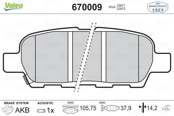 ARKA FREN BALATASI NISSAN QASHQAI J10 07 13 X-TRAIL 07 13 JUKE 10 RENAULT KOLEOS 08
