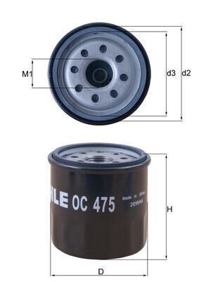 YAĞ FİLTRESİ CLIO I -II-III - KNG-EXPRESS-TWNG-MODUS-SANDERO 1.2 - 1.2 16V OC986