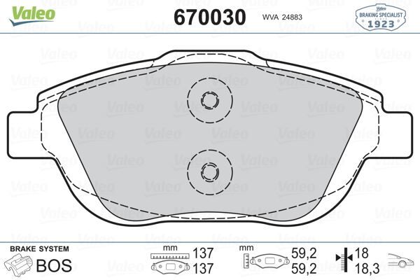 ÖN FREN BALATASI CORSA F 19 CROSSLAND 17 MOKKA 20 C3 II-III-AIRCROSS 09 C4 14 208 19 2008 19 DS3 15 15 İNÇ 283mm