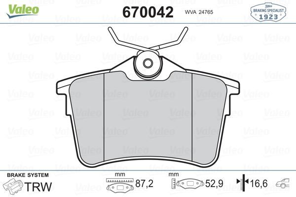 ARKA FREN BALATASI P307 00 09 P308 07 14 PARTNER 08 PARTNER TEPEE 08 BERLINGO 08 C4 04 16 XSARA PICASSO 99 11 DS4 15 18