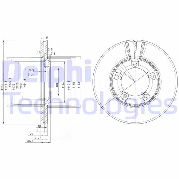 FREN DİSKİ ÇİFTLİ PAKET . DELİKLİ ÖN HYUNDAI GRACE. H100. H150. H200. SATELLITE 07/1993