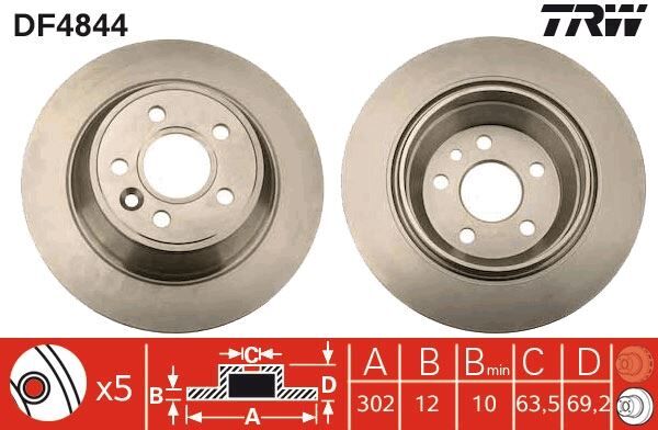 ARKA FREN DISK AYNASI VOLVO V70 III 07 D4 13 S80 II 2.0 3.2 /2.0TDI 08 XC70 06