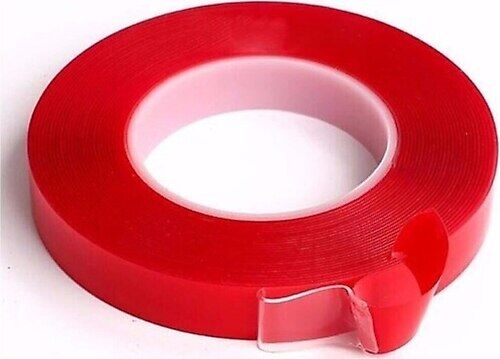 ÇİFT TARAFLI BANT 40mm x 5mt KIRMIZI ŞEFFAF