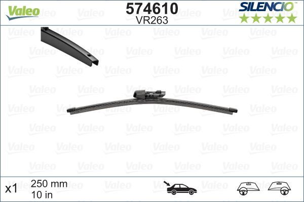 SİLENCİO VR263 X1 250MM ARKA SCIROCCO SİLENCİO X-TRM FLAT BLADE MUZ TİPİ SİLECEK BİNEK