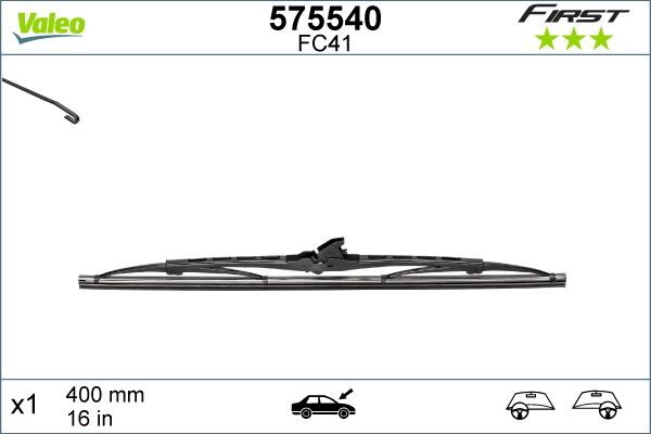 ARKA SİLECEK SÜPÜRGESİ 400mm NORMAL TİP FİRST ÜNİVERSAL