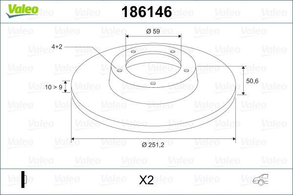 ARKA FREN DISKI FIAT BRAVO II 07 STILO 01 LINEA 07 ALFA ROMEO MITO 08 LANCIA DELTA II 08 251.5x10x4DL