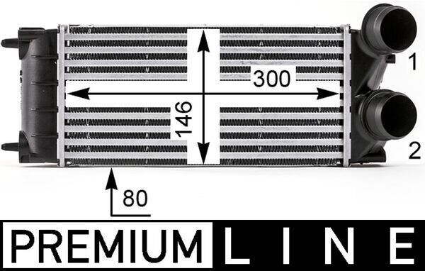 INTERCOOLER BRAZİNG INTERCOOLER A/M 300X145X76 308-3008-5008 1.2-1.6HDI-PARTNER-BERLINGO 1.6HDI 08 96514