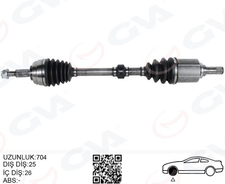 KOMPLE AKS SOL DUSTER 10- 1.5dCI 1.6 16V 704mm