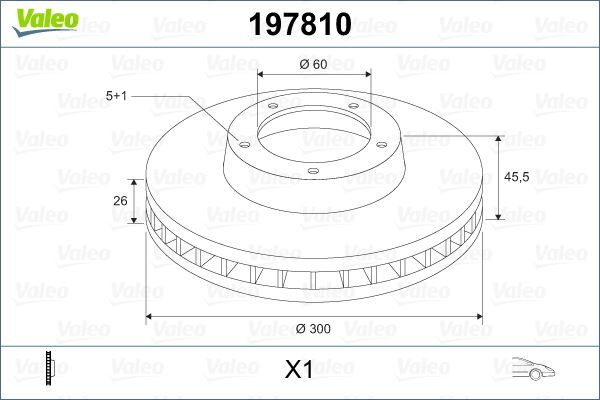 ÖN FREN AYNASI ASTRA K 15 16 İNÇ / 5 DELİK 300x26x5DL HAVALI