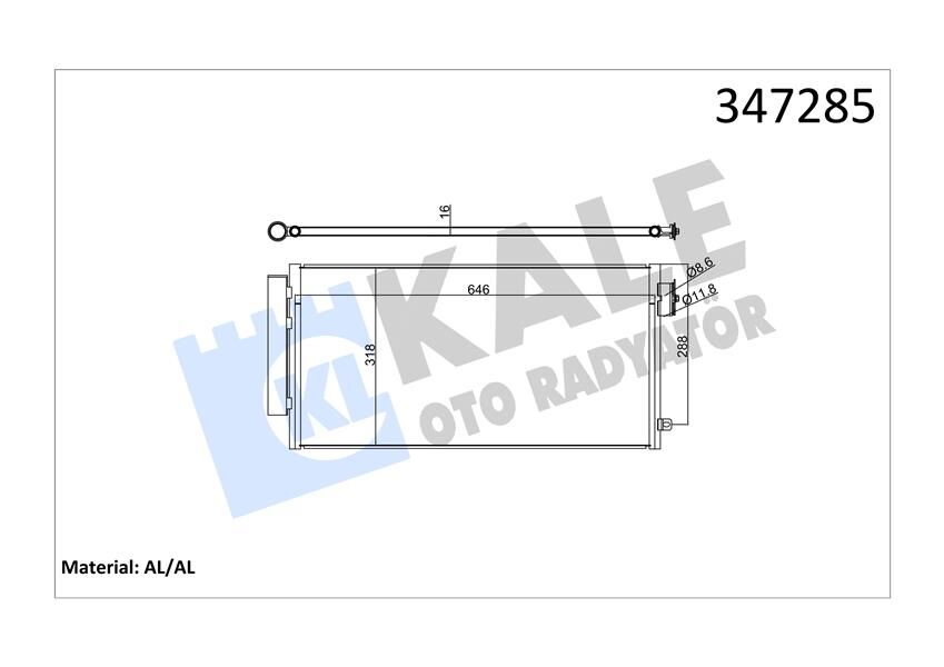 KLİMA KONDANSER RADYATÖRÜ FIAT EGEA 16 500L 12 0.9T 1.3D MTJ 1.4 1.6D MTJ 1.6 AL-PL-BRZ