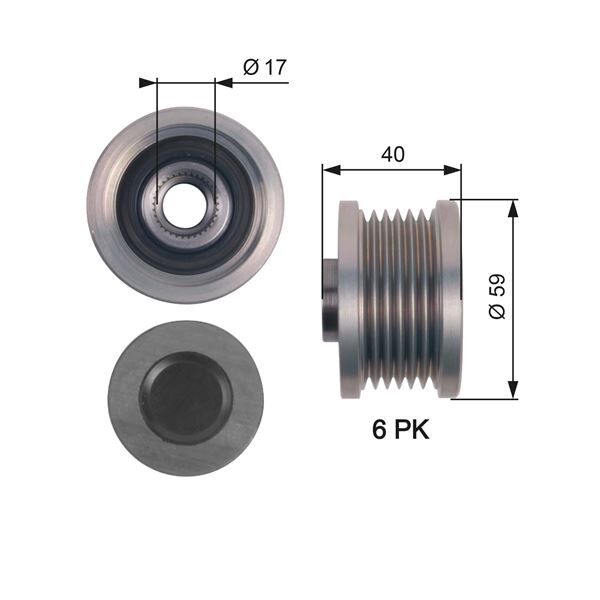 ALTERNATÖR KASNAĞI ASTRA J-INSIGNIA-ADAM-ZAFIRA TOURER C-AVEO-CRUZE-BMW 5 E60-E61 520d 6 KNL