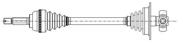 AKS KOMPLE SOL TRAFIC II-OPEL VIVARO 2.0-1.9 DCI 01 UZUNLUK 676mm