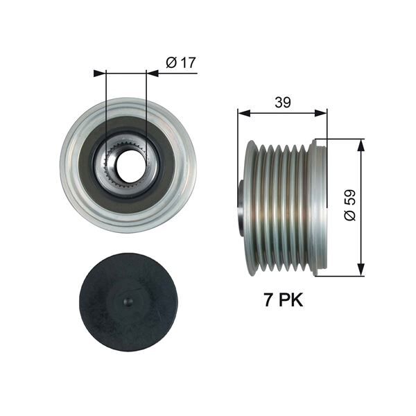 ALTERNATÖR KASNAĞI NISSAN NAVARA NP300 10 NAVARA Pick-up D23. D23T 15 QASHQAI 10 13 MERCEDES X-SERISI 17 INFINITI QX70 13 1.6 16V 2.3dCi