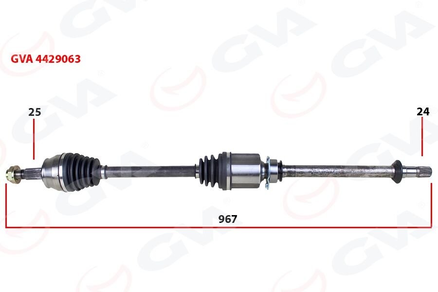 KOMPLE AKS SAĞ MİLLİ DOBLO 1.3 MULTIJET 10 967mm