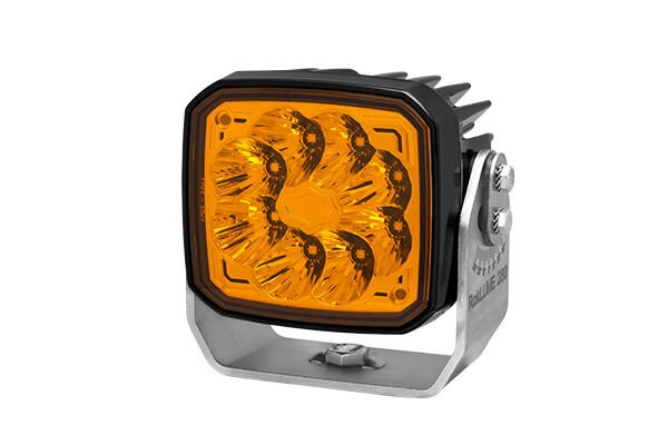 ÇALIŞMA FARI LED 12-24V SİYAH POLİKARBONAT SARI BUZLU CAM