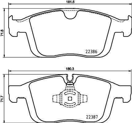 ÖN BALATA VOLVO XC60 D3 2015-17 D4 15-17 T5 2015-2017 T6 2013 156