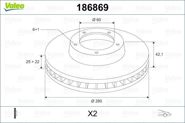 ÖN FREN AYNASI ASTRA H 1.4-1.6 04 MERIVA 1.6 03 COMBO 1.3 CDTİ 4.05 280x25x4DLxHAVALI 569067-95526653-95526654-93197712