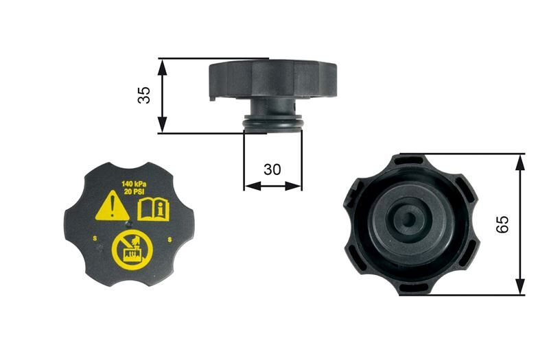 13544913 GENLEŞME KAVANOZU KAPAĞI RADYATOR EK SU DEPO ASTRA J-INSIGNIA-CORSA D-CORSA E-CRUZE- ADAM-MOKKA