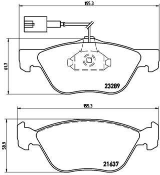 ÖN FREN BALATASI FIAT MAREA 95 ALFA ROMEO 145-146-156 2.0 16V 2.0 JTD FİŞLİ