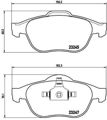 ÖN FREN BALATASI RENAULT SCENIC II 03 GRAND SCENIC II 03 1.5dCi 1.6 1.9dCi 2.0 2.0dCi
