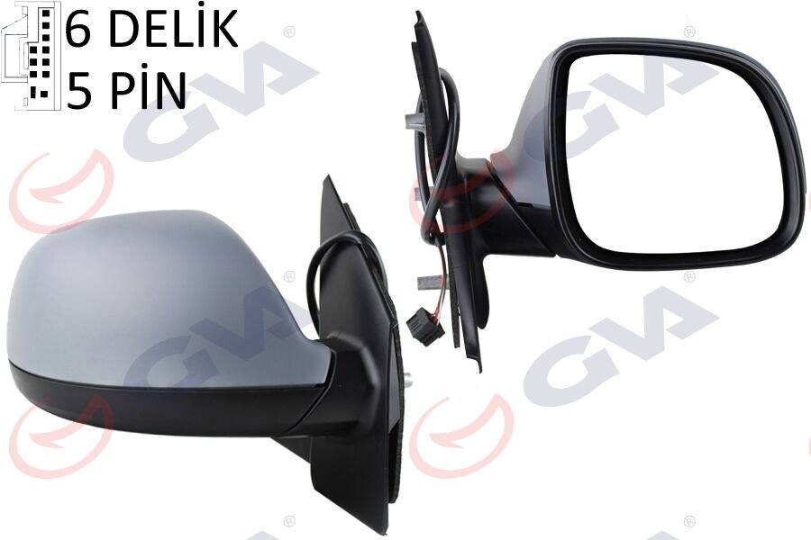 DIŞ DİKİZ AYNASI SAĞ AMAROK 09 ELEKTRİKLİ ISITMALI ASTARLI KONVEKS 5 FİŞ VM-6190EHPR