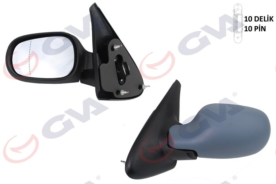 DIŞ DİKİZ AYNASI SOL MEGANE 99 ELEKTRİKLİ ISITMALI ASTARLI ASFERİK 5 FİŞ VM-129EHPAL