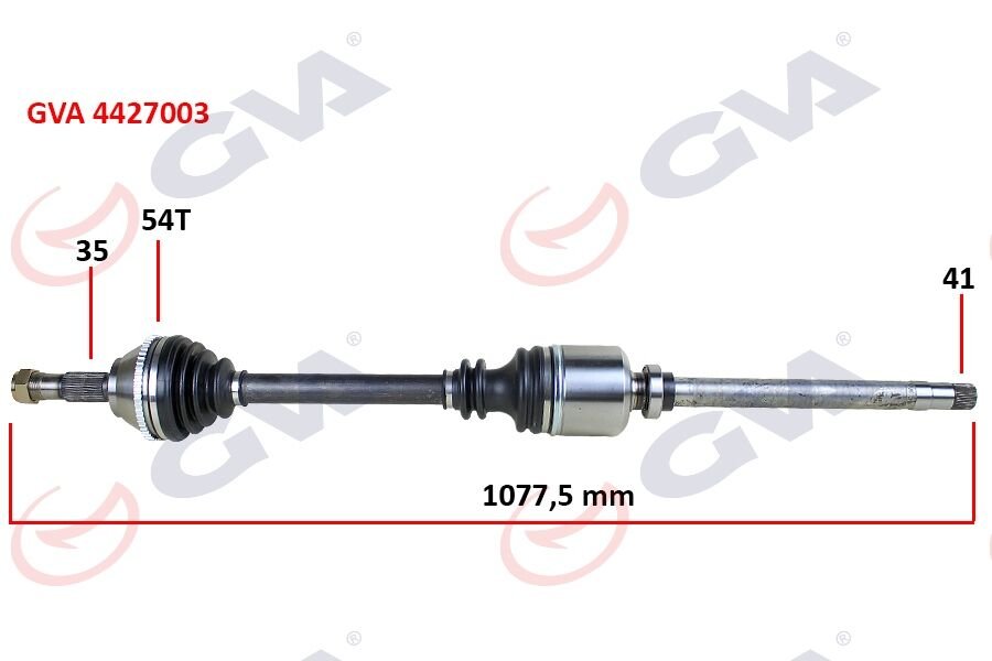 KOMPLE AKS SAĞ DUCATO-BOXER-JUMPER 2.5 D 94-02 18Q ABS Lİ 54DİŞ 1085mm