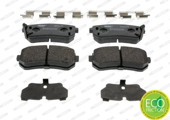 ARKA FREN BALATA HYUNDAI ACCENT ERA 1.4L G4EE 06-10 / İ30 1.4L 1.6L 08- / İX35 1.6L G4FD GDİ 11- / KIA CEED 1.4L 1.6L 07- / SPORTAGE 1.6L G4FD GDİ 09- / RIO 1.4L 1.6L 05- Sürtünme yüzeyi eğik şim
