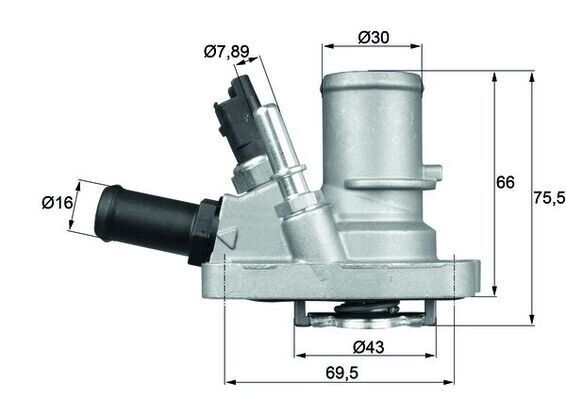 TERMOSTAT KOMPLE G1006.88 ALBEA-DOBLO-LINEA-PUNTO-IDEA-BRAVO-500- 1.4 BNZ Lİ MÜŞR LÜ 88C