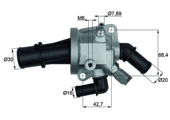 TERMOSTAT KOMPLE G852.88 ALBEA-DOBLO-PALIO-1.3 CORSA C-COMBO-MERIVA 1.3 CDTI MŞRLÜ 88C TI153.88