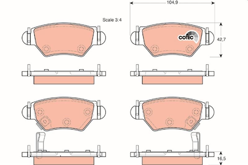 ARKA FREN DİSK BALATA ASTRA G 98 05 ZAFIRA A 98 05 CORSA C-COMBO C 03 09