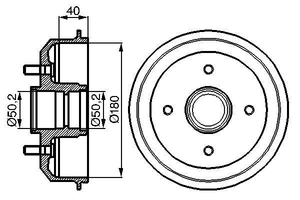ARKA KAMPANA ESCORT 90 00 FIESTA III FIESTA IV 00 12 180 MM ABS