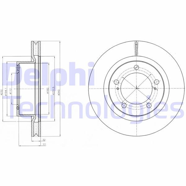 FREN DİSKİ TEKLİ PAKET . DELİKLİ ÖN TOYOTA LANDCRUISER 01/2008
