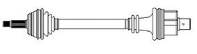 x AKS ÖN SAĞ PİMLİ CLIO II 98 KNG 1.2 16V-1.6 16V-1.5DCI-1.9DTI 97 ABS Lİ 724 MM 21/26 DİŞ