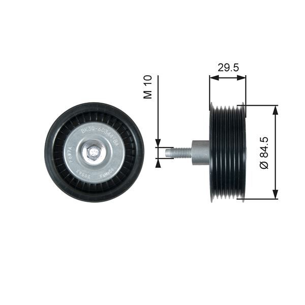 ALTERNATÖR GERGİ RULMANI TRANSIT V348-V363 06 11 -RANGER TKE 2.2 TDCI 155PS 06 11