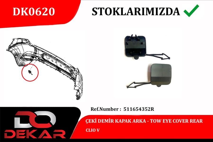 ÇEKİ DEMİR KAPAK ARKA CLIO V