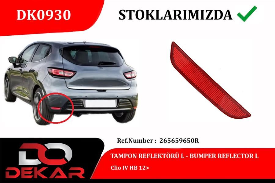 TAMPON REFLEKTÖRÜ L Clio IV HB 12