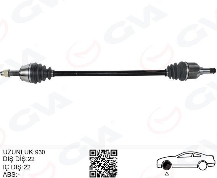 KOMPLE AKS SAG ON FIAT DOBLO 119.223 1.4 01-10