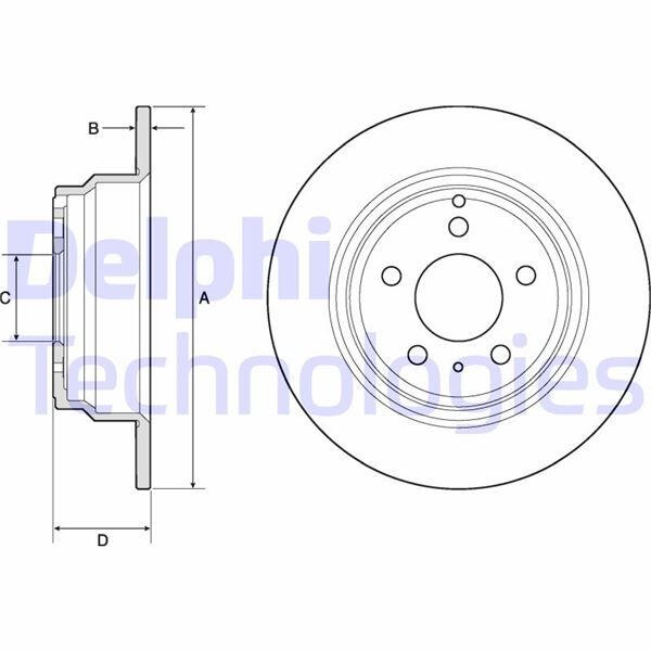 ARKA FREN AYNASI VOLVO 850 91-97 -S70-C70-V70-960-2.0-2.5-2.5 20V-2.5TDI 97 295x5DLxHAVALI