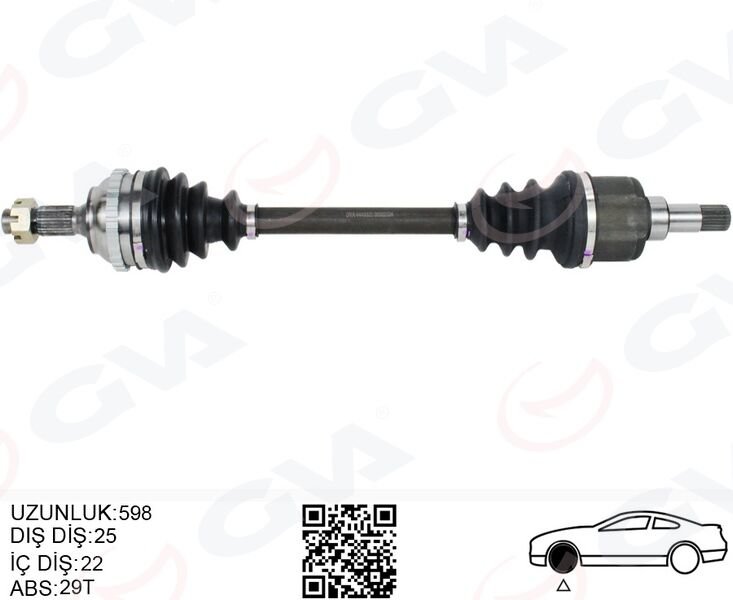 KOMPLE AKS SOL ON PEUGEOT 306 7B.N3.N5 1.6i M-T ABSLI 29 DIS 93-02